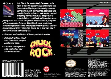 Chuck Rock (USA) (Beta) box cover back